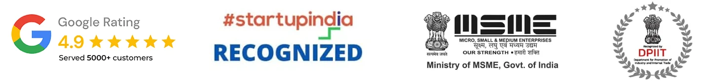 Recognitions - Zippy Trip Planners Private Limited - Google Rating 4.9 MSME DPIIT Startupindia
