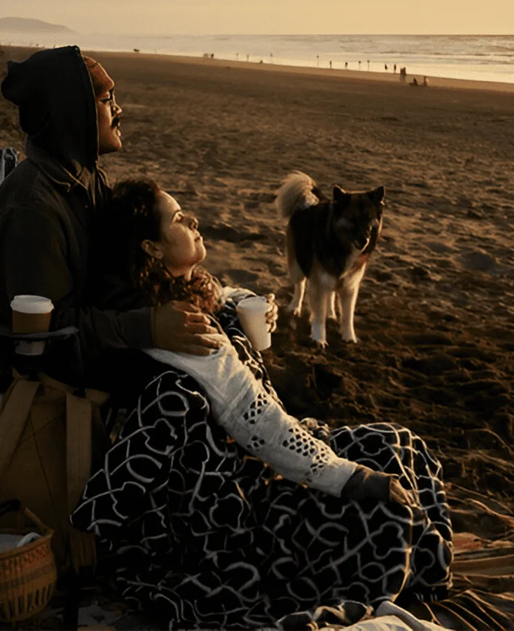 couple pet friendly beach vacation with dog gokarna